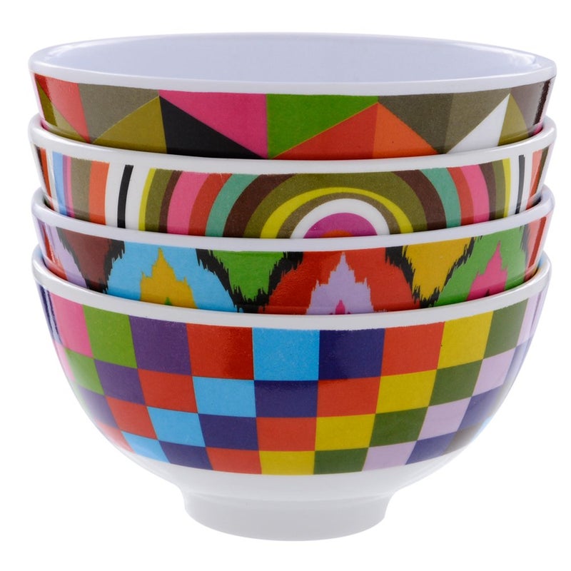 French Bull Melamine Mini Bowl, 4-Piece Set, 10 Fluid Ounces, Small Serving Bowl â€“ Snack, Condiment, Dip, Dessert, Ice Cream â€“ Shatter Proof, Food-Safe, BPA Free, Dishwasher Safe, 4â€, Graphic - Image 1